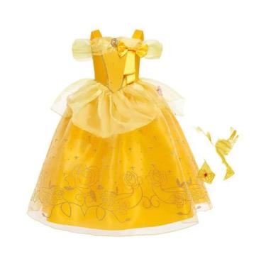 Imagem de Fantasia De Princesa Disney Belle Para Meninas, Estilo Inglês Deluxe, 