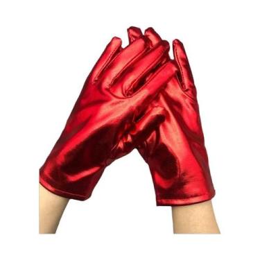 Imagem de Luvas De Couro Envernizado Brilhante Para Adultos (Masculino E Feminin