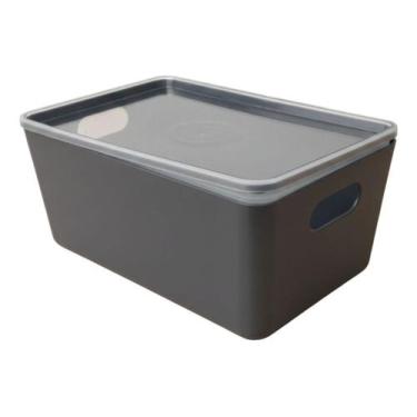 Imagem de Caixa Organizadora Plástica Gg 12l Tampa Acrílico Liso - Helsim