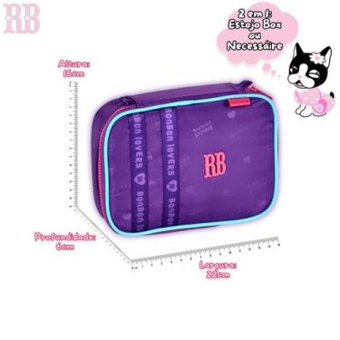Imagem de Estojo Rebecca Bonbon 100 Pens Necessárie Menina Organizador Cor:Roxo,