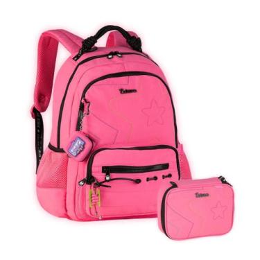 Imagem de Kit Mochila Costa Luluca Youtuber Estojo Organizador Meninas, Rosa