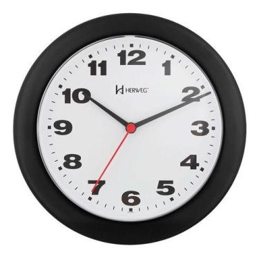 Imagem de Relogio de parede herweg 6103-034 preto, PRETO