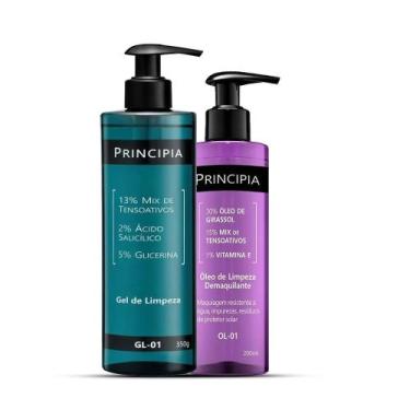 Imagem de Kit Limpeza Facial Principia Oleo Demaquilante 200ml + Gel Antioleosid