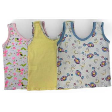 Imagem de Kit Camisetas Regata bebe recém nascido infantil em Malha 100 Algodão 