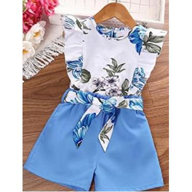 Imagem de Short azul bebê, blusa branca - Sonho Kids baby 