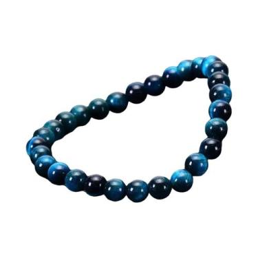Imagem de Pulseira De Pedra Olho De Tigre Azul Com Contas De 6/8/10mm, Contas Re