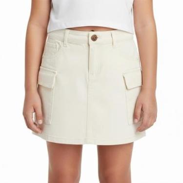 Imagem de Saia Juvenil Look Jeans Cargo Natural - 12 - UNICA-Feminino