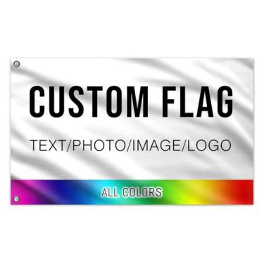 Imagem de Bandera/pendón personalizado con foto/texto/logo 2x3 pies/3x5 pies/4x6