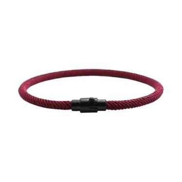 Imagem de Pulseira Masculina Multicolorida De 4mm Em Tecido Trançado, Acessório 