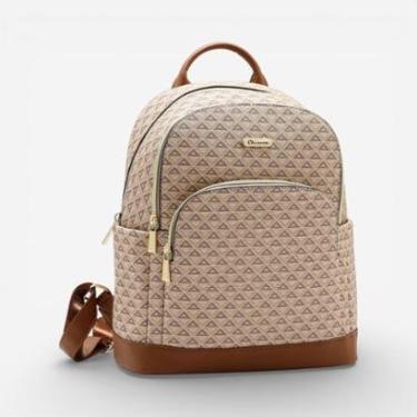 Imagem de Mochila Feminina Chenson New Elemento Gráfico Bege-Feminino