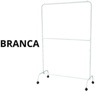 Imagem de Arara Cabideiro Dupla Dobravel Com Rodinhas 100cm - - valemixxhome, BR