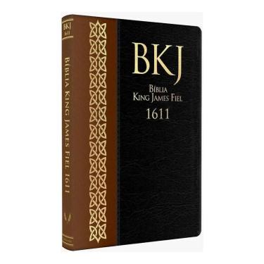 Imagem de Bíblia King James 1611 Ultrafina Marrom/Preta Capa Mole