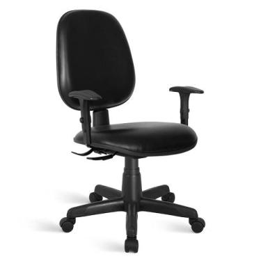 Imagem de Cadeira Ágata Gerente Back System Braço Regulável material sintético P