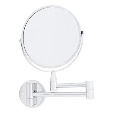 Imagem de Espelho Maquiagem Parede 3X Prata 29X25 Cm - Brazil Home Living