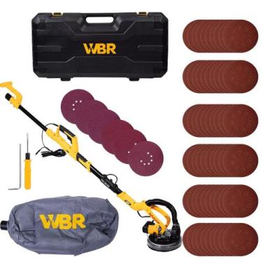 Imagem de Lixadeira de parede pintura profissional girafa 750w wagner kit com 60