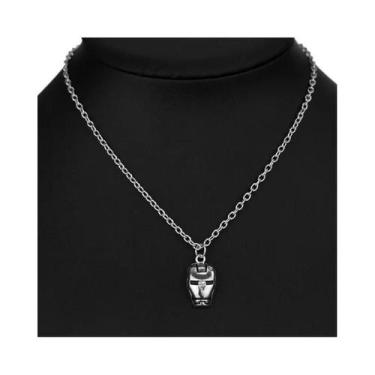 Imagem de Colar Pingente Marvel Avengers Homem De Ferro Coração Gema Do Tempo Pa