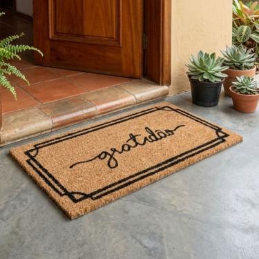 Imagem de Capacho Tapete para Porta 33x60 em Fibra de Coco com Base de Borracha Antiderrapante