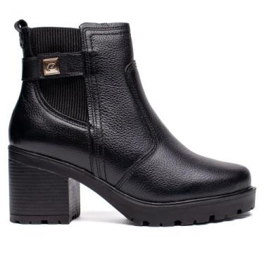 Imagem de Bota Feminina Pegada Salto Bloco Elástico Preto, Preto, 37