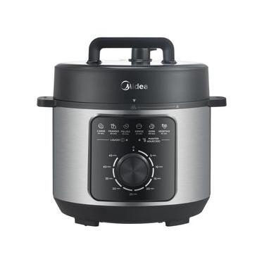 Imagem de Panela de Pressão Mecânica Preta e Inox 4L Midea