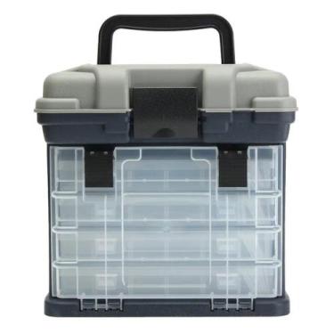 Imagem de Caixa Organizadora Pesca Com 5 gavetas Organizador Iscas Anzóis Linha 