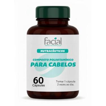 Imagem de Composto Polivitamínico para Cabelos - 60 Cápsulas - Facial Farmácia M