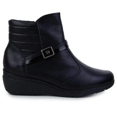 Imagem de Bota Feminina Piccadilly Maxi Anabela Preto - 117136-01-Feminino