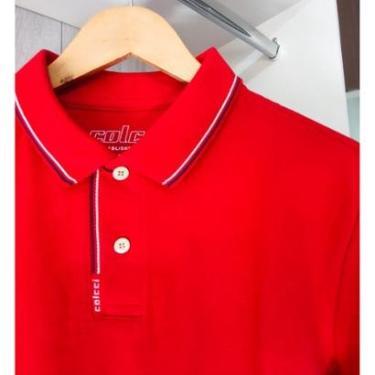 Imagem de Camisa Polo Colcci Masculina Vermelha-Masculino