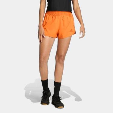 Imagem de Short Adidas Pacer High Feminino, Laranja, M
