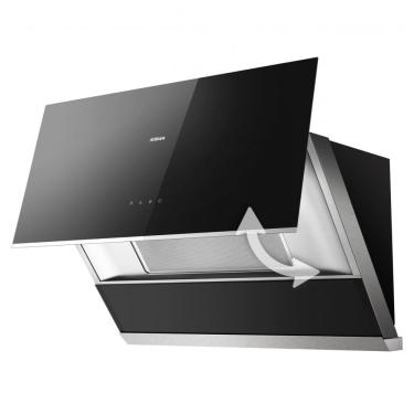 Imagem de Coifa de embutir ou parede 76cm Robam preta aço inox vidro temperado motor brushless 85...
