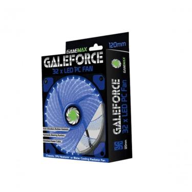 Imagem de Fan para Gabinete GF12B 12CM com 32 LEDS Azuis e 9 Pás de Alto Fluxo Azul Gamemax