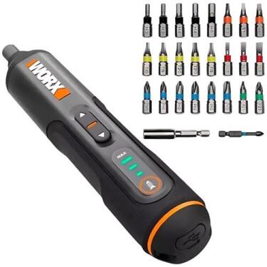 Imagem de Parafusadeira à Bateria 4,0V com Led e Kit Bits WX240 WORX - 000765