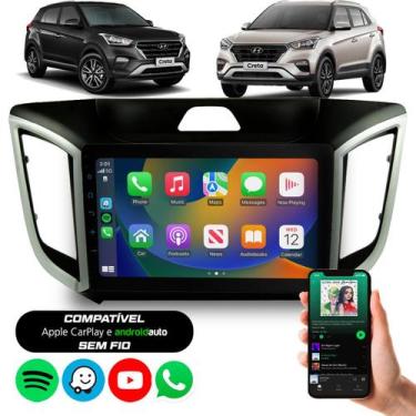 Imagem de Multimídia 9 Polegadas Hyundai Creta Carplay Android Auto Sem Fio Com 