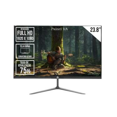 Imagem de Monitor Brazilpc 23.8 Polegadas Led Widescreen 75hz Curvo 24wcf-75 Fhd R2800 Framless Preto