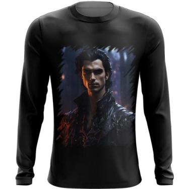 Imagem de Camiseta Manga Longa Vampiro Noturno Sangue Morcego Lenda 3 - Kasubeck