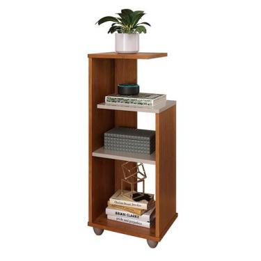 Imagem de Mesa Lateral Retangular Bis Cinamomo e Off White - Modern