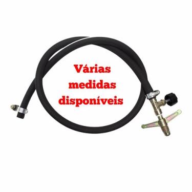 Imagem de Mangueira de Gás Reforçada com Registro de Alta Pressão Tamanho:9m - R