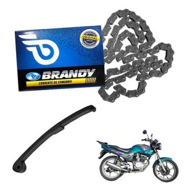 Imagem de Kit Corrente De Comando + Tensor Brandy Para Moto Cbx 200 / Nx 200 / X
