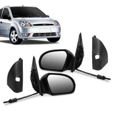 Imagem de Par Retrovisor Ford Fiesta 2002 a 2014 4P c/c e acabamento - Retrovex