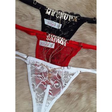 Imagem de Calcinha Bumbum Bijuteria E Strass Love Tamanho Único