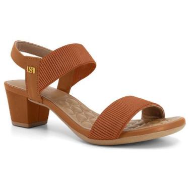 Imagem de Sandalia usaflex elastico salto bloco ref ud28005 feminino, 38, Laranj