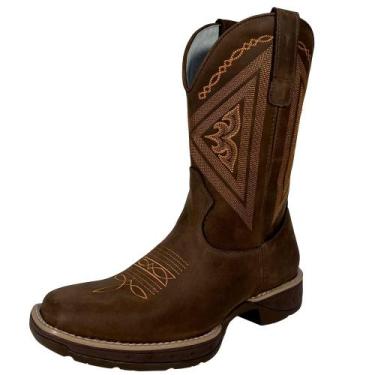 Imagem de Bota Texana Masculina Solado Jump Oklahoma - OKLAHOMA COUNTRY, Marrom,