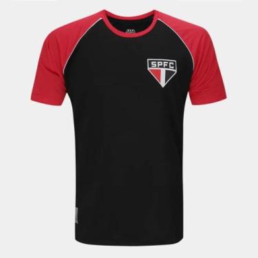 Imagem de Camisa São Paulo com Manga Vermelha Manto Sagrado Futebol - Retrô Mani