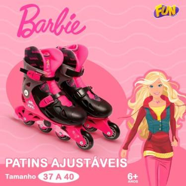 Imagem de Patins Ajustavel Barbie G2 37 a 40 sem Acessorios FUN