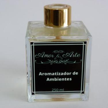 Imagem de Difusor De Aromas Artesanal 250 Ml Vidro Cubo - Amor e Arte Velas Arom