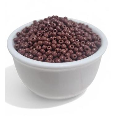 Imagem de Miçanga chinesa Opaco 6mm Pacote com 500 gramas - Generico, Marrom