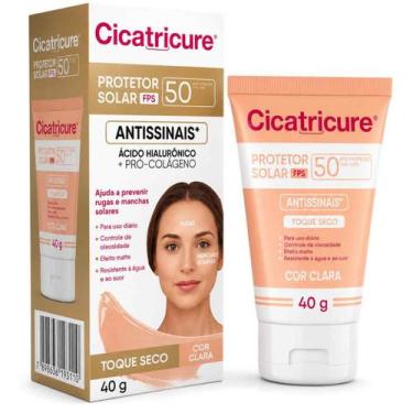 Imagem de Cicatricure Protetor Solar FPS50 Cor Clara 40g - Original - Cicatrecur