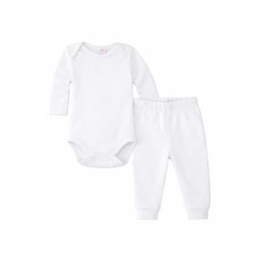 Imagem de Conjunto Body e Calça Ribana Branco Caramell Kids, P