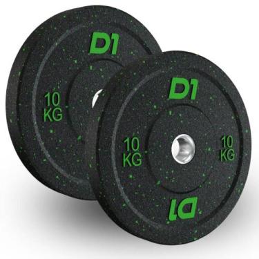 Imagem de Anilha Bumper Hi Temp 10kg D1FITNESS Borracha Preta