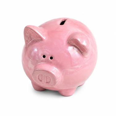 Imagem de Cofrinho Porquinho Cerâmica 12cm Infantil Decorativo Guardar Moedas Presente