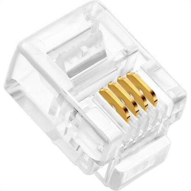 Imagem de Conector Modular Rj11 (So Plug Jack) 606 - Kit C/20 - DEZCOMP